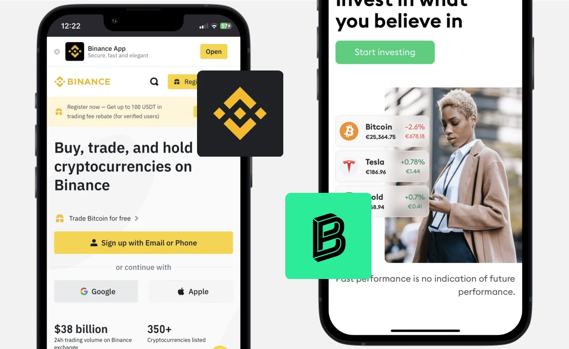 Binance vs Bitpanda: Website