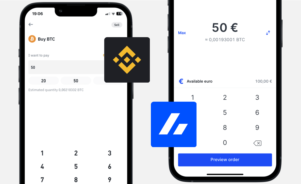 Binance vs Bitvavo: Buying