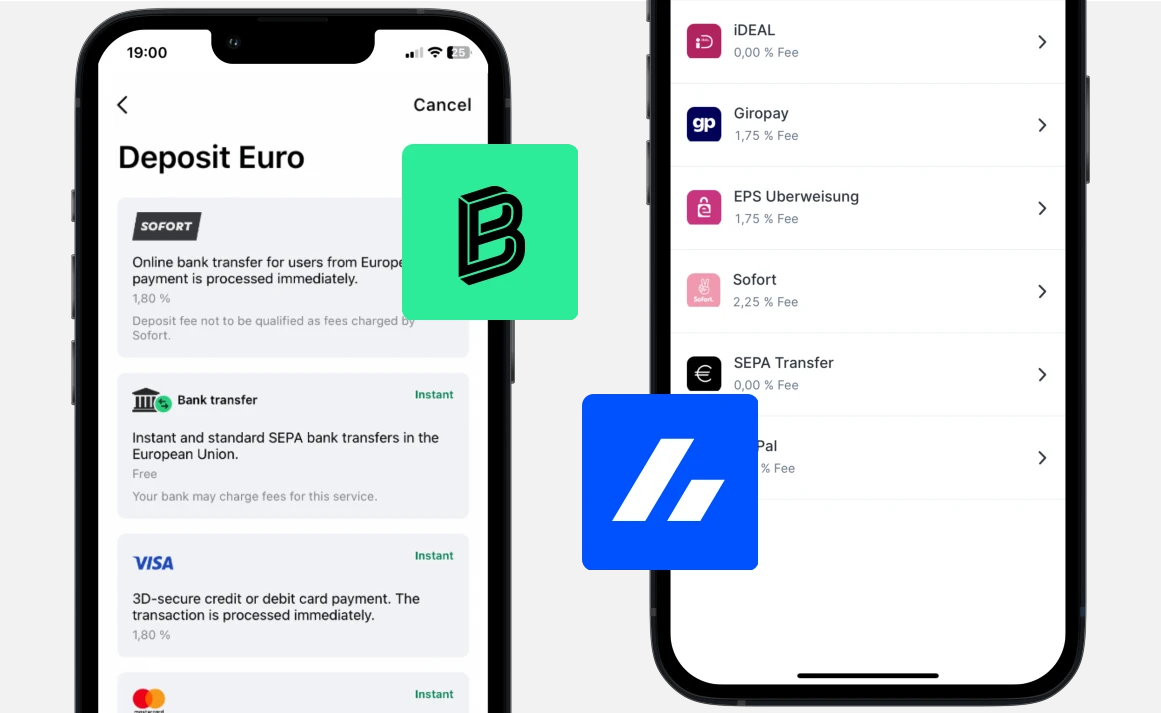 Bitpanda vs Bitvavo: Payments
