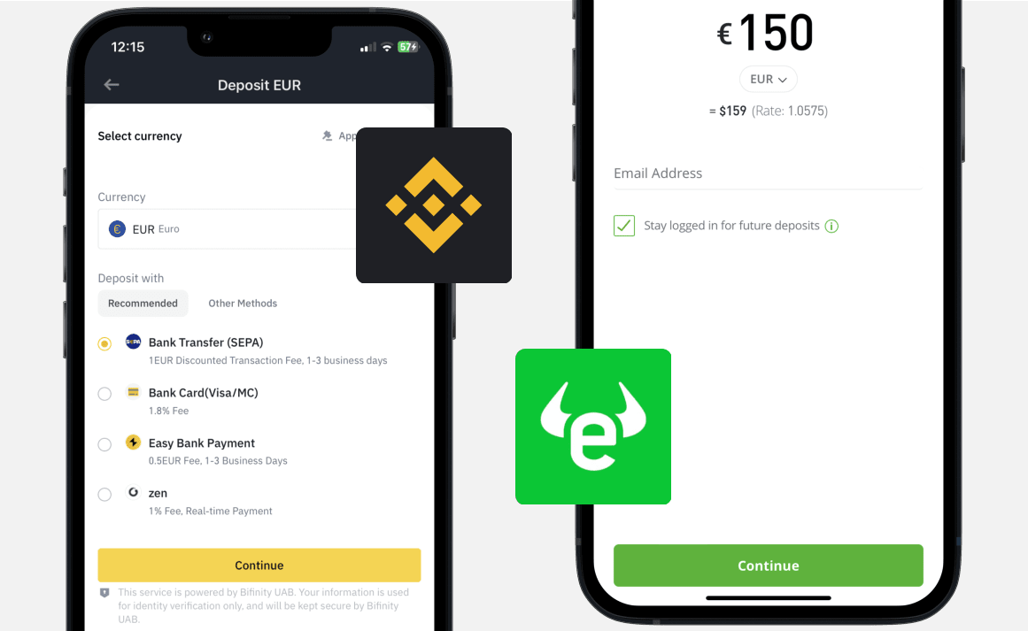 Binance vs eToro: Zahlungen