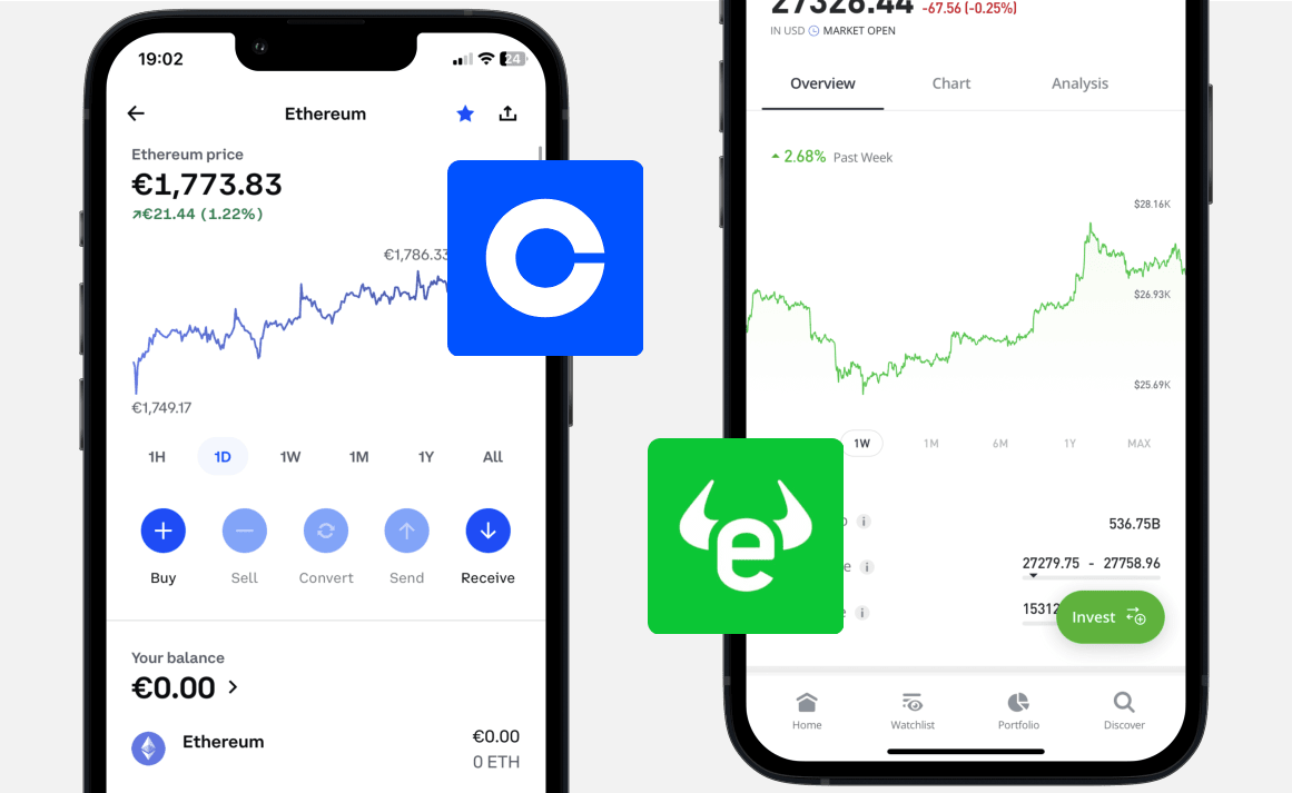 Coinbase vs eToro: Handel