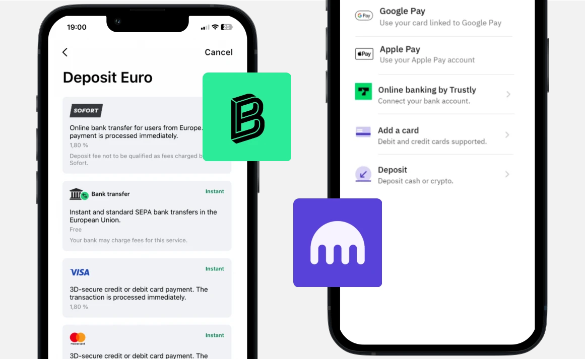 Bitpanda vs Kraken: Payments