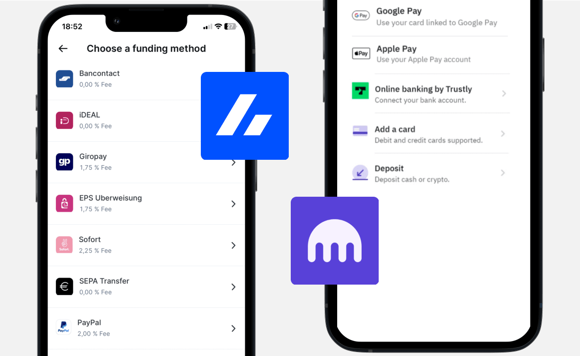 Bitvavo vs Kraken: Zahlungen