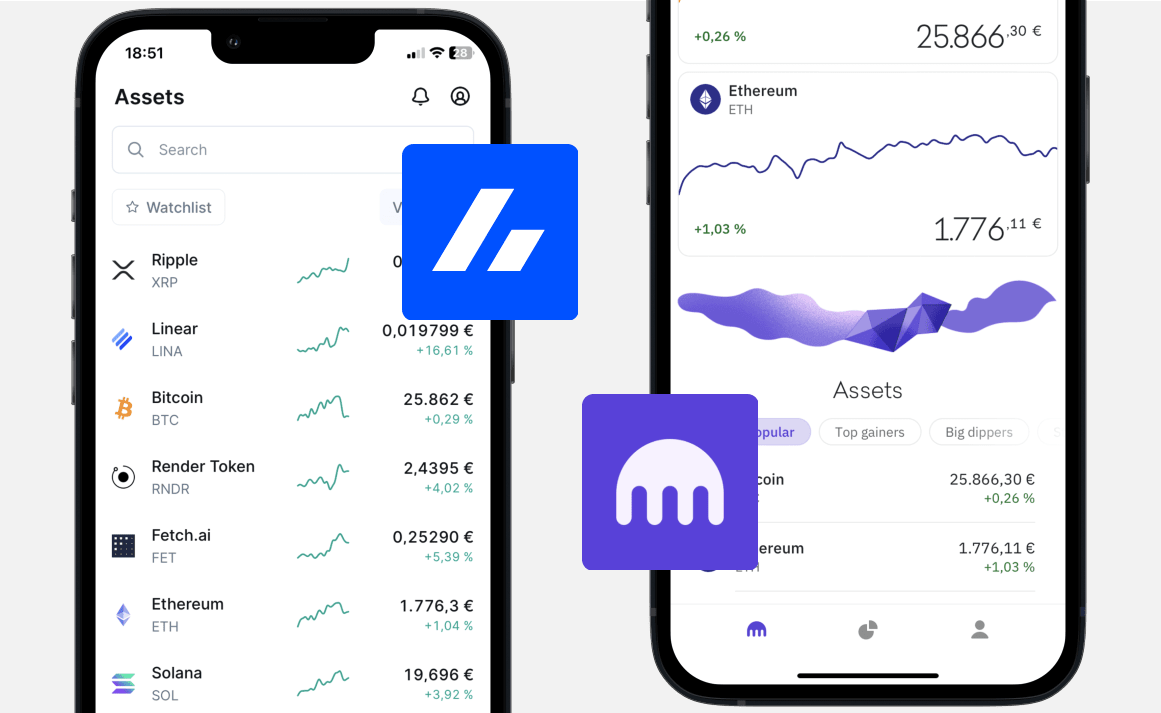 Bitvavo vs Kraken: Dashboard