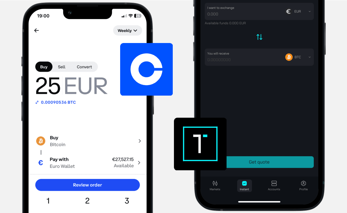 Coinbase vs One Trading: Kauf