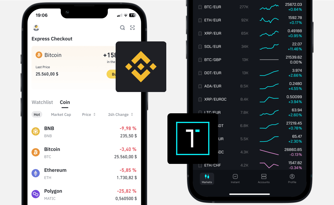 Binance vs One Trading: Dashboard