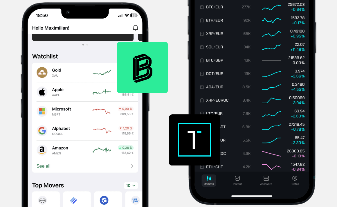 Bitpanda vs One Trading: Dashboard