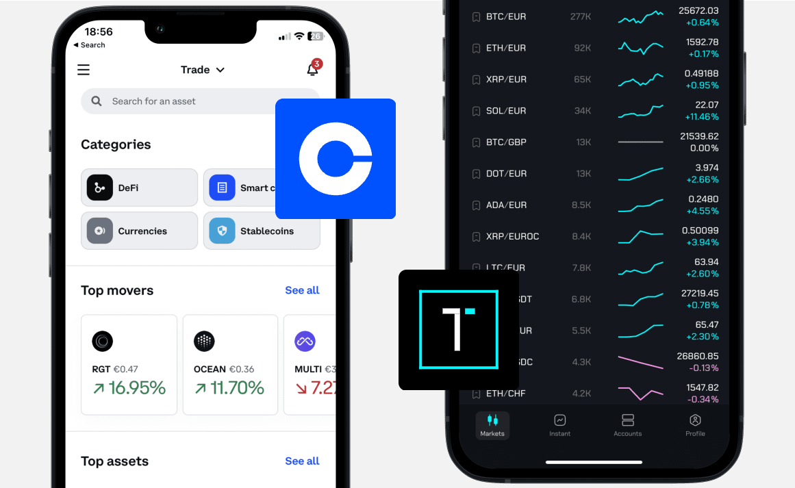 Coinbase vs One Trading: Dashboard