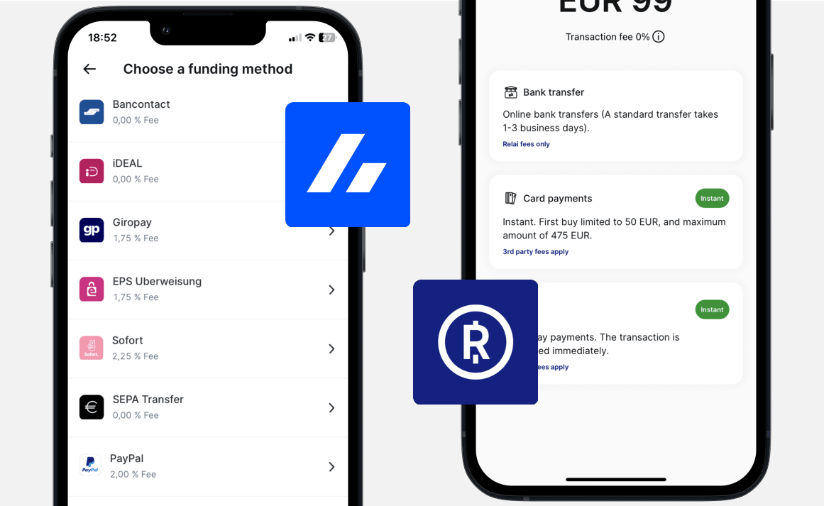 Bitvavo vs Relai: Payments