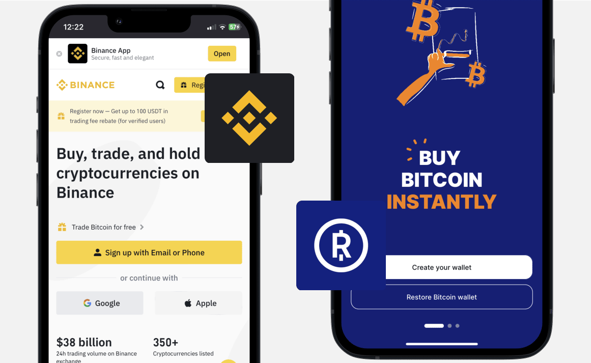 Binance vs Relai: Website