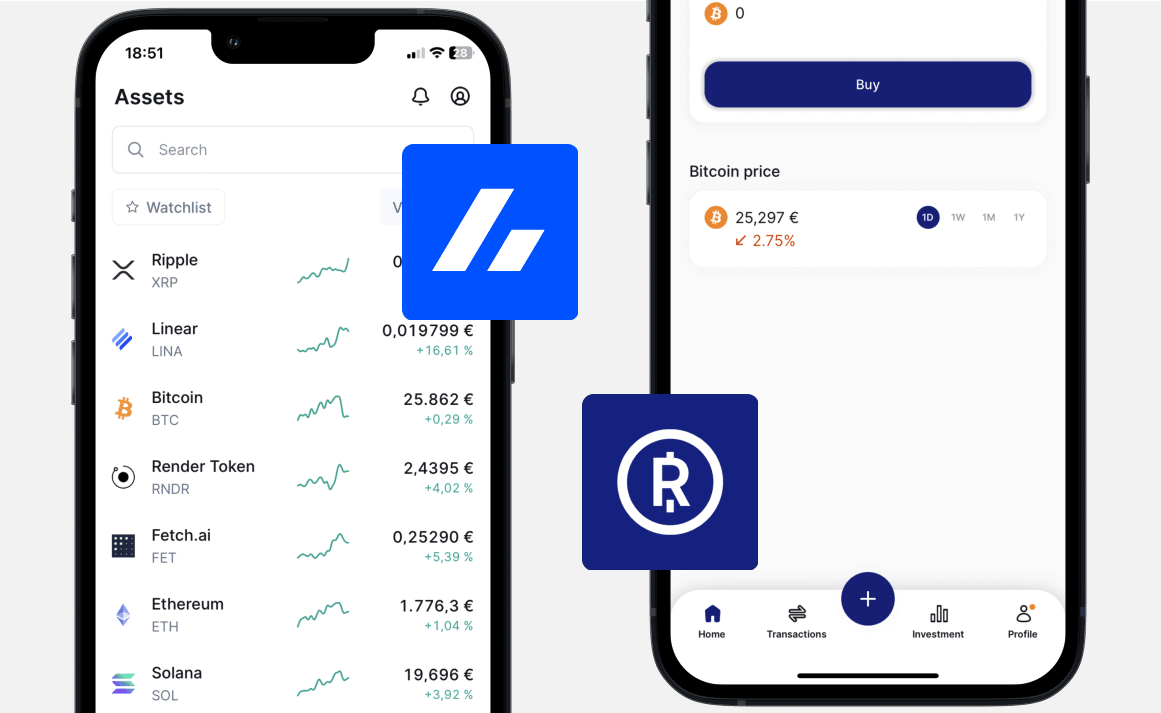 Bitvavo vs Relai: Dashboard