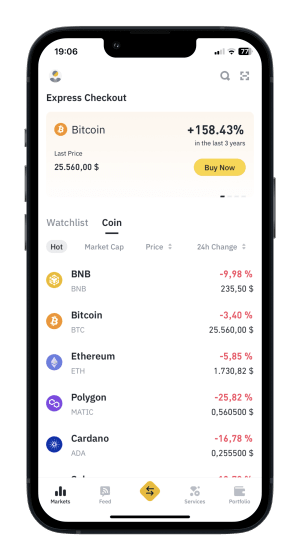 Binance: Dashboard (Desktop)