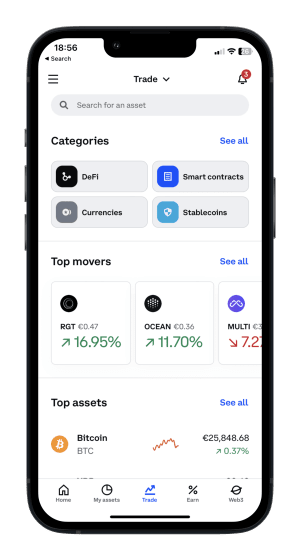 Coinbase: Dashboard (Desktop)