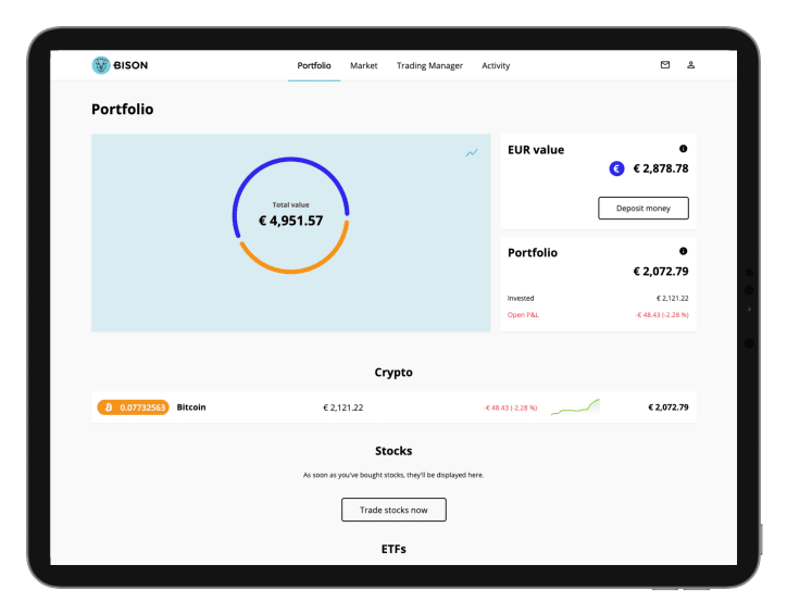 Bison: Dashboard (Desktop)